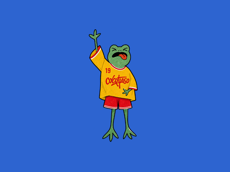 Cocotaso frog mascot